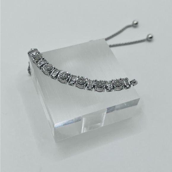 0.50 CT Natural Diamond Bolo Bracelet - Picture 1 of 6